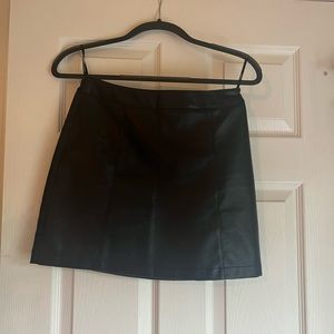 forever 21 leather skirt